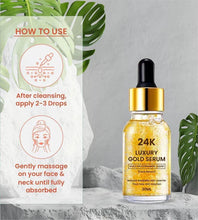 Load image into Gallery viewer, 24k Luxury gold serum pack of 2 (30 ml)
