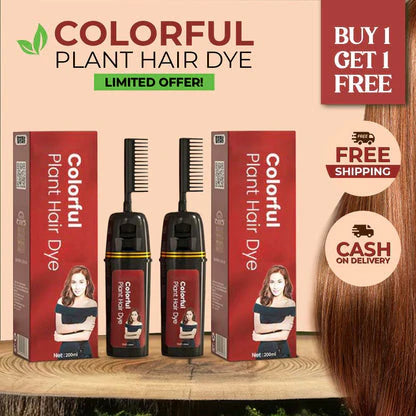 Colorful & Natural Plant Hair Dye With Innovative Comb Applicator (Buy 1 Get 1 Free)