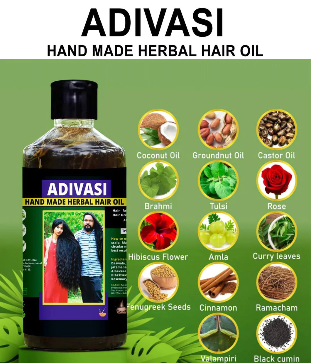 Adivasi Neelambari Herbal Hair Oil Buy 1 Get 1
