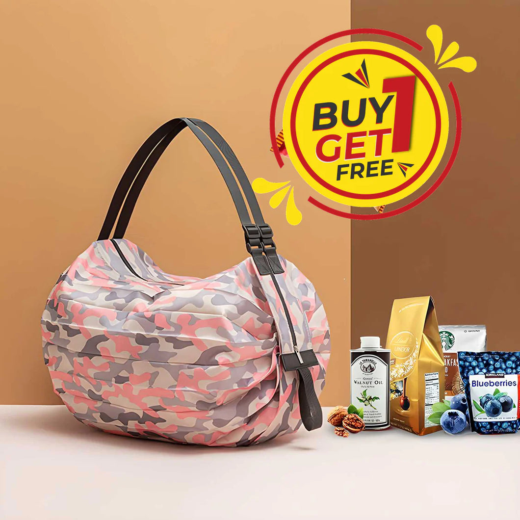Buy 1, Get 1 FREE 🎉 🎁 — Foldable Shopping Bag Set👜(,Reusable, Lightweight & Space-Saving)