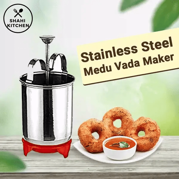 Stainless Steel Medu Vada & Donuts Maker with Stand